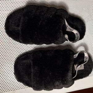 Fuzzy UGG Slippers size 5 big kids